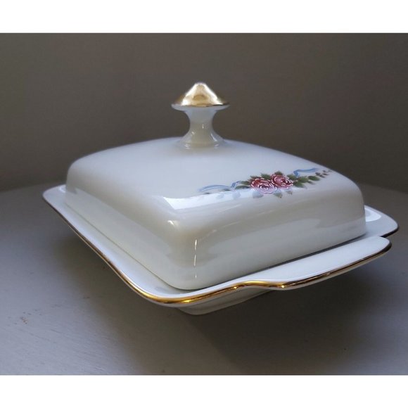 Vintage Bareuther Waldsassen Bavaria Butter Dish with Lid, Made in Germany, Pink - Picture 4 of 8